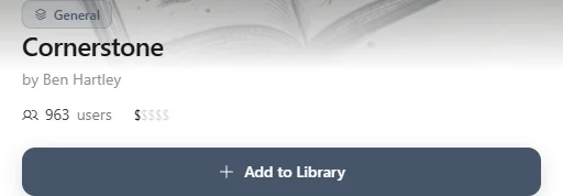 A style detail sheet with the Add to Library button highlighted, showing the style's description and pipeline stages