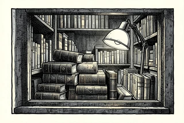 Cozy bookshop window